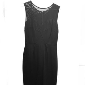 Marciano Black Midi Dress w/Mesh Detail